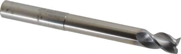 Niagara Cutter - 1/2", 3 Flute, Single End, Solid Carbide, 0.02" Corner Radius End Mill - 5" OAL, 40° Helix, Right Hand Flute, 5/8" LOC, Right Hand Cut, 3-1/8" Extended Reach - USA Tool & Supply