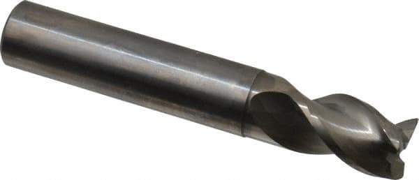 Niagara Cutter - 1/2", 3 Flute, Single End, Solid Carbide, 0.02" Corner Radius End Mill - 3" OAL, 40° Helix, Right Hand Flute, 5/8" LOC, Right Hand Cut, 1-1/8" Extended Reach - USA Tool & Supply