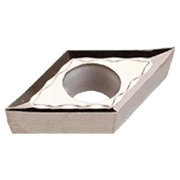 Iscar - DCGT2-1 AS Grade IC520 Carbide Turning Insert - TiCN/TiN Finish, 55° Diamond, 1/4" Inscr Circle, 3/32" Thick, 1/64" Corner Radius - USA Tool & Supply