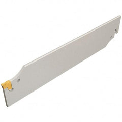 Iscar - 3/4" Blade Height, 2.5mm Blade Width, 86mm OAL, Neutral Cut, Single End Indexable Cut-Off Blade - TGFH Blade, Tang-Grip Series - USA Tool & Supply