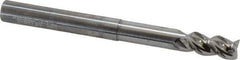 Niagara Cutter - 3/8", 3/4" LOC, 3/8" Shank Diam, 4" OAL, 3 Flute, Solid Carbide Square End Mill - Single End, Uncoated, Spiral Flute, 45° Helix, Centercutting, Right Hand Cut, Right Hand Flute, Series AN345 - USA Tool & Supply