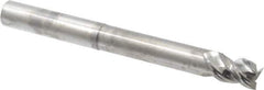Niagara Cutter - 1/2", 5/8" LOC, 1/2" Shank Diam, 5" OAL, 3 Flute, Solid Carbide Square End Mill - Single End, Uncoated, Spiral Flute, 45° Helix, Centercutting, Right Hand Cut, Right Hand Flute, Series AN345 - USA Tool & Supply