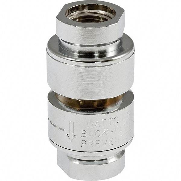 Watts - Vacuum-Breaker Valves Type: Dual Check Material: Chrome Plated Brass - USA Tool & Supply