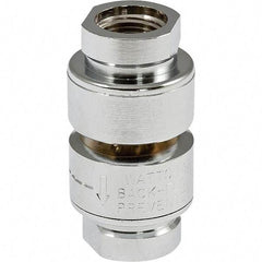 Watts - Vacuum-Breaker Valves Type: Dual Check Material: Chrome Plated Brass - USA Tool & Supply
