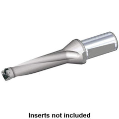 Kennametal - 88mm Max Drill Depth, 4xD, 22mm Diam, Indexable Insert Drill - 2 Inserts, 32mm Shank Diam, Whistle Notch Shank - USA Tool & Supply