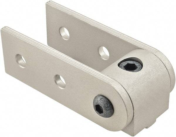 80/20 Inc. - 25mm Wide, Open Shelving 0° Pivot Nub Assembly - Aluminum, Clear Anodized Finish, 75mm Long, Use with 25 Series & Bolt Kit 75-3404 - USA Tool & Supply