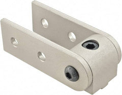 80/20 Inc. - 25mm Wide, Open Shelving 0° Pivot Nub Assembly - Aluminum, Clear Anodized Finish, 75mm Long, Use with 25 Series & Bolt Kit 75-3404 - USA Tool & Supply