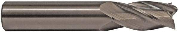 M.A. Ford - 5/8", 1-1/4" LOC, 5/8" Shank Diam, 3-1/2" OAL, 4 Flute, Solid Carbide Square End Mill - Single End, TiN Finish, Spiral Flute, 30° Helix, Centercutting, Right Hand Cut, Right Hand Flute - USA Tool & Supply
