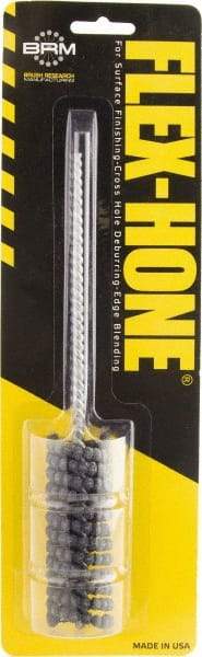 Brush Research Mfg. - 15/16" to 1" Bore Diam, 180 Grit, Zirconia Alumina Flexible Hone - Fine, 8" OAL - USA Tool & Supply