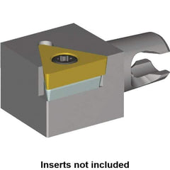 Kennametal - Right Hand Cut, Size KM12, TC.. Insert Compatiblity, Modular Turning & Profiling Cutting Unit Head - 8mm Ctr to Cutting Edge, 20mm Head Length, Series KM Micro - USA Tool & Supply