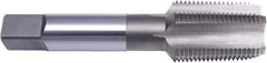 Vermont Tap & Die - 3/8-18 NPT, 4 Flute, Taper Chamfer, Bright Finish, High Speed Steel, Extension Pipe Tap - 3-3/4" OAL, 0.48" Shank Diam, 1-1/16" Thread Length, 17/32" Square Size, 7/16" Square Length, Regular Hook, Series 3180E - Exact Industrial Supply