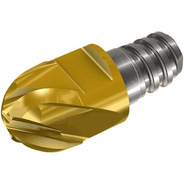 Iscar - MM EBA Grade IC08 Carbide Ball Nose Milling Tip Insert - Uncoated, 2 Flutes, 25mm Cutting Diam, 22mm Depth of Cut, 37mm Extension, 0.492" Cnr Rad, 45° Helix - USA Tool & Supply
