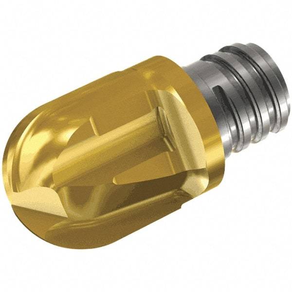 Iscar - MM HCR Grade IC908 Carbide Ball Nose Milling Tip Insert - TiAlN Finish, 2 Flutes, 10mm Cutting Diam, 10mm Depth of Cut, 12.35mm Extension - USA Tool & Supply