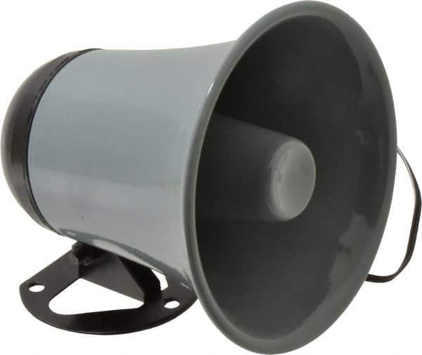 Speco - 15 Max Watt, 5 Inch Diameter, Round Plastic Standard Horn and Speaker - Weather and Waterproof, 5 Inch Deep - USA Tool & Supply