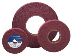Norton - 8" Diam, 2" Face Width, 3" Center Hole, Medium Grade, Aluminum Oxide Deburring Wheel - Convolute, Medium Density 6 Grade, 4,500 RPM - USA Tool & Supply