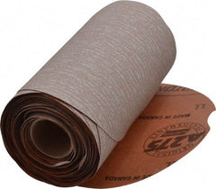Norton - 5" Diam, 320 Grit Aluminum Oxide Adhesive PSA Disc - Very Fine Grade, Natural, B Weighted Backing, Flexible - USA Tool & Supply