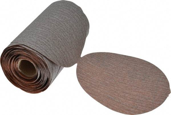 Norton - 5" Diam, 180 Grit Aluminum Oxide Adhesive PSA Disc - Fine Grade, Natural, B Weighted Backing, Flexible - USA Tool & Supply
