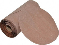 Norton - 6" Diam, 400 Grit Aluminum Oxide Adhesive PSA Disc - Super Fine Grade, Natural, B Weighted Backing, Flexible - USA Tool & Supply