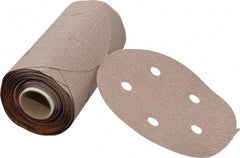 Norton - 5" Diam, 320 Grit Aluminum Oxide Adhesive PSA Disc - Very Fine Grade, Natural, B Weighted Backing, Flexible - USA Tool & Supply