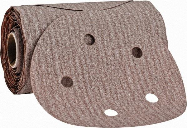 Norton - 5" Diam, 180 Grit Aluminum Oxide Adhesive PSA Disc - Fine Grade, Natural, B Weighted Backing, Flexible - USA Tool & Supply