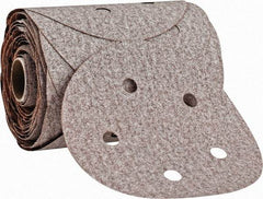 Norton - 5" Diam, 100 Grit Aluminum Oxide Adhesive PSA Disc - Medium Grade, Natural, B Weighted Backing, Flexible - USA Tool & Supply