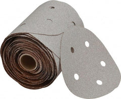Norton - 5" Diam, 80 Grit Aluminum Oxide Adhesive PSA Disc - Coarse Grade, Natural, B Weighted Backing, Flexible - USA Tool & Supply