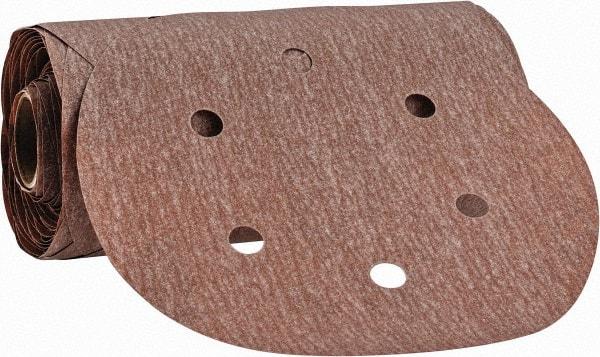 Norton - 6" Diam, 320 Grit Aluminum Oxide Adhesive PSA Disc - Very Fine Grade, Natural, B Weighted Backing, Flexible - USA Tool & Supply