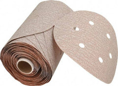 Norton - 6" Diam, 120 Grit Aluminum Oxide Adhesive PSA Disc - Medium Grade, Natural, B Weighted Backing, Flexible - USA Tool & Supply