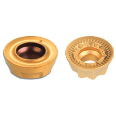 Iscar - RXCW0702 Grade IC908 Carbide Milling Insert - TiAlN Finish, 0.0945" Thick, 7mm Inscribed Circle - USA Tool & Supply
