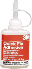 3M - 1 oz Bottle Clear Quick Fix Adhesive - 1 OZ BOTTLE CLEAR 3M QUICK FIX ADHESIVE - USA Tool & Supply