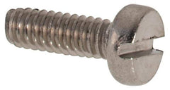 Value Collection - M2x0.40 Metric Coarse, 6mm Length Under Head Slotted Drive Machine Screw - Fillister Head, Grade 316 & A4 Stainless Steel, Uncoated, Without Washer - USA Tool & Supply