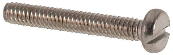 Value Collection - M2x0.40 Metric Coarse, 14mm Length Under Head Slotted Drive Machine Screw - Fillister Head, Grade 316 & A4 Stainless Steel, Uncoated, Without Washer - USA Tool & Supply