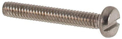 Value Collection - M2x0.40 Metric Coarse, 14mm Length Under Head Slotted Drive Machine Screw - Fillister Head, Grade 316 & A4 Stainless Steel, Uncoated, Without Washer - USA Tool & Supply