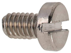 Value Collection - M2.5x0.45 Metric Coarse, 4mm Length Under Head Slotted Drive Machine Screw - Fillister Head, Grade 316 & A4 Stainless Steel, Uncoated, Without Washer - USA Tool & Supply