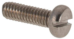 Value Collection - M2.5x0.45 Metric Coarse, 8mm Length Under Head Slotted Drive Machine Screw - Fillister Head, Grade 316 & A4 Stainless Steel, Uncoated, Without Washer - USA Tool & Supply