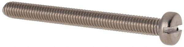 Value Collection - M3x0.50 Metric Coarse, 30mm Length Under Head Slotted Drive Machine Screw - Fillister Head, Grade 316 & A4 Stainless Steel, Uncoated, Without Washer - USA Tool & Supply