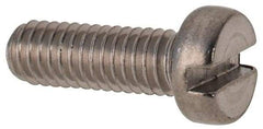 Value Collection - M4x0.70 Metric Coarse, 12mm Length Under Head Slotted Drive Machine Screw - Fillister Head, Grade 316 & A4 Stainless Steel, Uncoated, Without Washer - USA Tool & Supply