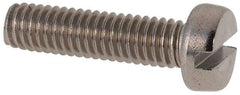 Value Collection - M4x0.70 Metric Coarse, 16mm Length Under Head Slotted Drive Machine Screw - Fillister Head, Grade 316 & A4 Stainless Steel, Uncoated, Without Washer - USA Tool & Supply
