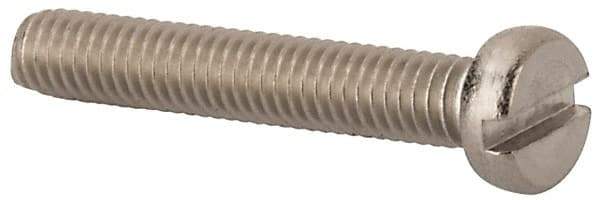 Value Collection - M4x0.70 Metric Coarse, 25mm Length Under Head Slotted Drive Machine Screw - Fillister Head, Grade 316 & A4 Stainless Steel, Uncoated, Without Washer - USA Tool & Supply