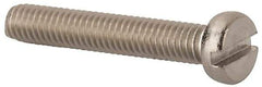 Value Collection - M4x0.70 Metric Coarse, 25mm Length Under Head Slotted Drive Machine Screw - Fillister Head, Grade 316 & A4 Stainless Steel, Uncoated, Without Washer - USA Tool & Supply