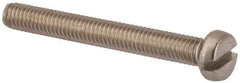 Value Collection - M4x0.70 Metric Coarse, 35mm Length Under Head Slotted Drive Machine Screw - Fillister Head, Grade 316 & A4 Stainless Steel, Uncoated, Without Washer - USA Tool & Supply