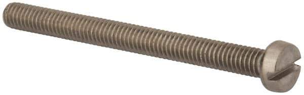 Value Collection - M4x0.70 Metric Coarse, 45mm Length Under Head Slotted Drive Machine Screw - Fillister Head, Grade 316 & A4 Stainless Steel, Uncoated, Without Washer - USA Tool & Supply