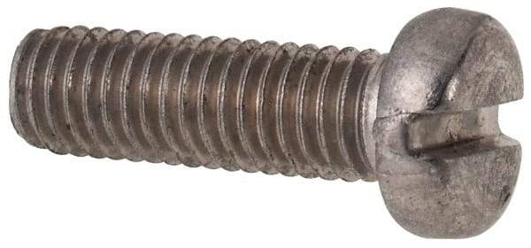 Value Collection - M5x0.80 Metric Coarse, 16mm Length Under Head Slotted Drive Machine Screw - Fillister Head, Grade 316 & A4 Stainless Steel, Uncoated, Without Washer - USA Tool & Supply
