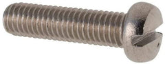 Value Collection - M5x0.80 Metric Coarse, 20mm Length Under Head Slotted Drive Machine Screw - Fillister Head, Grade 316 & A4 Stainless Steel, Uncoated, Without Washer - USA Tool & Supply