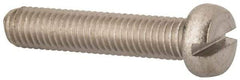 Value Collection - M5x0.80 Metric Coarse, 25mm Length Under Head Slotted Drive Machine Screw - Fillister Head, Grade 316 & A4 Stainless Steel, Uncoated, Without Washer - USA Tool & Supply