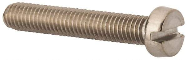 Value Collection - M5x0.80 Metric Coarse, 30mm Length Under Head Slotted Drive Machine Screw - Fillister Head, Grade 316 & A4 Stainless Steel, Uncoated, Without Washer - USA Tool & Supply