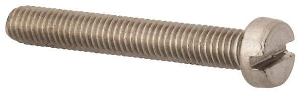 Value Collection - M5x0.80 Metric Coarse, 35mm Length Under Head Slotted Drive Machine Screw - Fillister Head, Grade 316 & A4 Stainless Steel, Uncoated, Without Washer - USA Tool & Supply