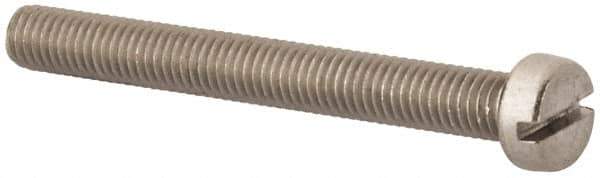 Value Collection - M5x0.80 Metric Coarse, 45mm Length Under Head Slotted Drive Machine Screw - Fillister Head, Grade 316 & A4 Stainless Steel, Uncoated, Without Washer - USA Tool & Supply