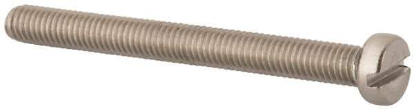 Value Collection - M5x0.80 Metric Coarse, 50mm Length Under Head Slotted Drive Machine Screw - Fillister Head, Grade 316 & A4 Stainless Steel, Uncoated, Without Washer - USA Tool & Supply