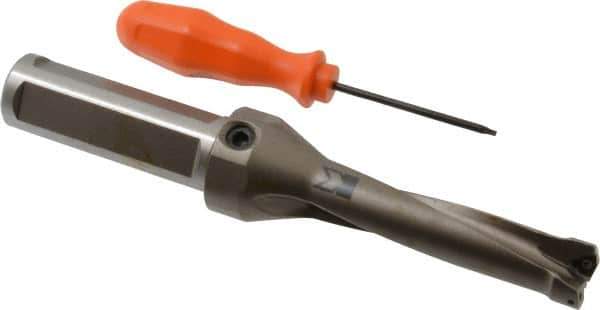 Kennametal - 3-1/4" Max Drill Depth, 4xD, 13/16" Diam, Indexable Insert Drill - 2 Inserts, 1" Shank Diam, Straight Shank - USA Tool & Supply